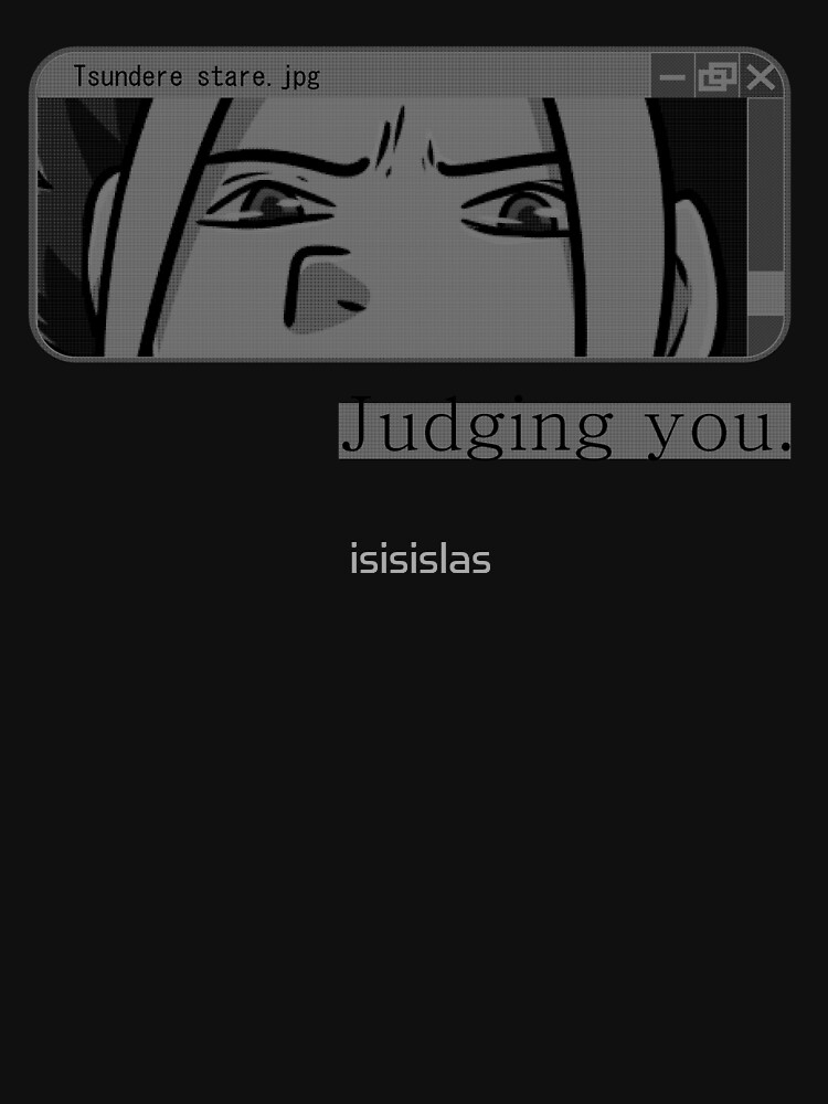 Thumbnail 7 of 7, Essential T-Shirt, Tsundere stare1 designed and sold by isisislas.