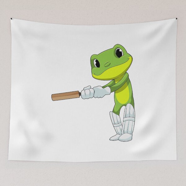 Item preview, Frog at Cricket with Cricket bat designed and sold by Snabdesign84.