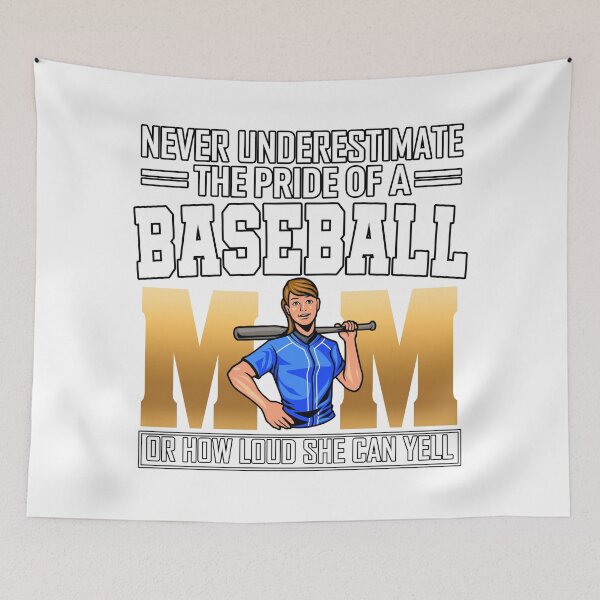 Artikelvorschau, UNTERSCHÄTZE NIEMALS DEN STOLZ EINER BASEBALLMUTTER ODER WIE LAUT SIE SCHREIEN KANN entworfen und verkauft von lukas69graphic.