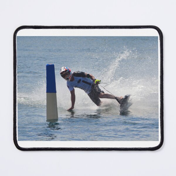 Item preview, Male Motosurf Competitor Taking corner at speed creating a lot of spray. designed and sold by Umdash919.