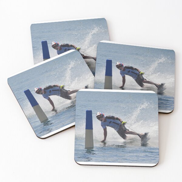 Item preview, Male Motosurf Competitor Taking corner at speed creating a lot of spray. designed and sold by Umdash919.
