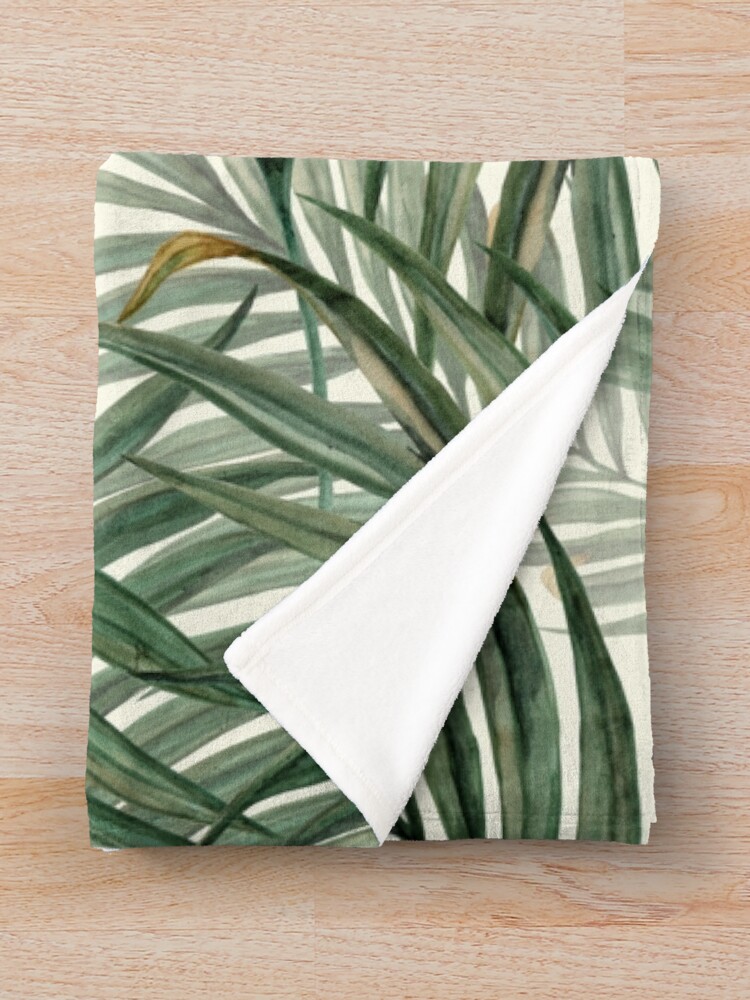 Alternate view of Palm Leaves Throw Blanket