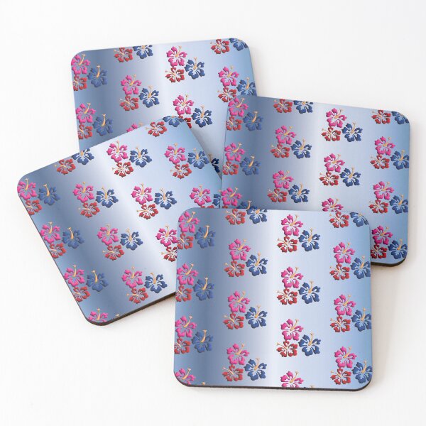 Item preview, Design in metallic tones with flowers of tropical Hawaiian style. designed and sold by Martapp.