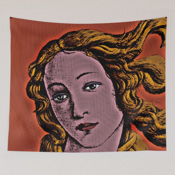 Item preview, Pop Art Venus of Sandro Botticelli (Orange Background) designed and sold by OnlyPopArt.