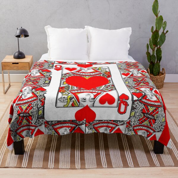 Item preview, CASINO RED QUEEN OF HEARTS PATTERN WHITE ART designed and sold by sharlesart.