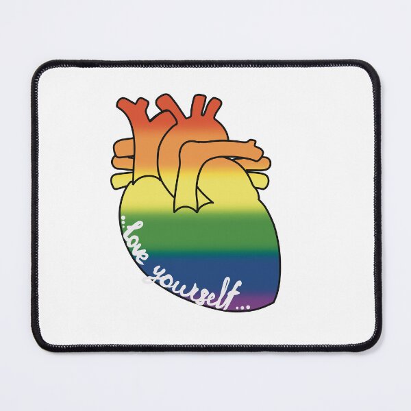 Item preview, Love yourself. Pride Anatomical human heart lineart designed and sold by Drevych-shop.
