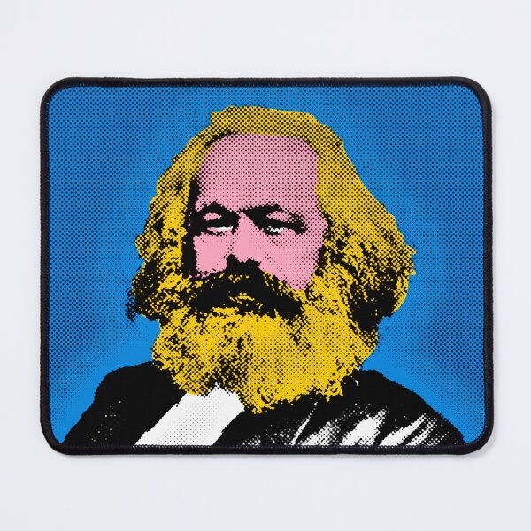 Item preview, Pop Art Portrait of Karl Marx in Blue Background designed and sold by OnlyPopArt.