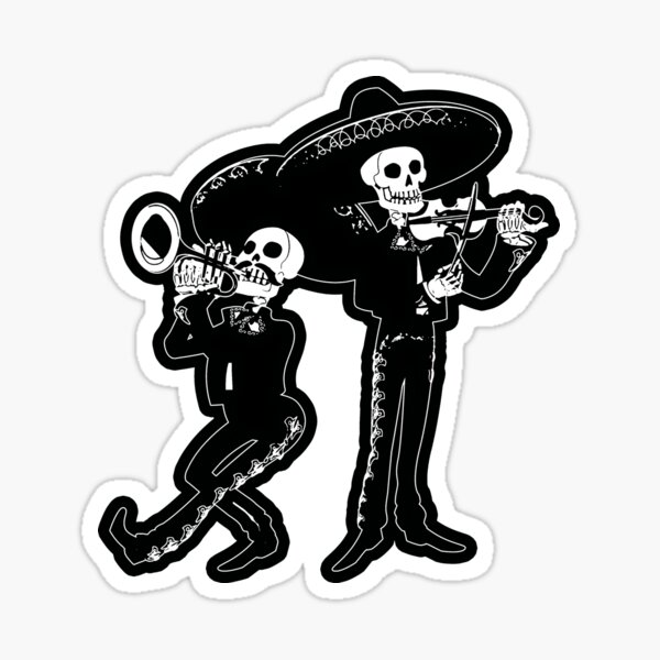 Item preview, Dia De Los Muertos / Mariachi Skeletons designed and sold by EddieBalevo.