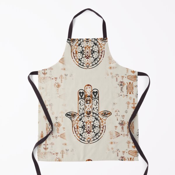 Item preview, Pattern symbol hand of fatima mosaic black and beige ethnic berber designed and sold by ILOVECHIWAWA.
