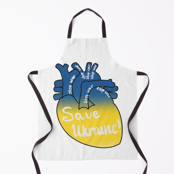 Item preview, Stop war Ukrainian Anatomical human heart lineart designed and sold by Drevych-shop.