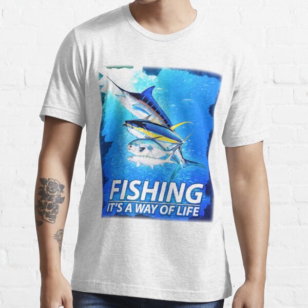 Marlin Bad To The Bone Marlin Fish Skeleton Men's T-shirt Back