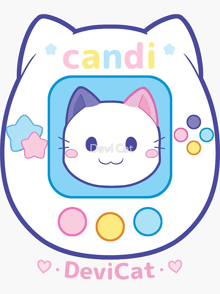 Thumbnail 3 of 3, Sticker, CandiCat Virtual Pet • 2021 designed and sold by devicatoutlet.