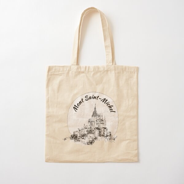 ☆Le Mont Saint Michel☆ Logo Patch Canvas Tote Bag Khaki