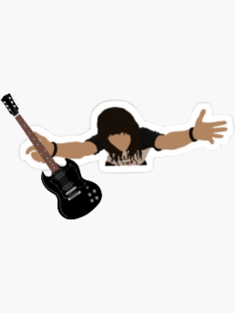 Eddie Munson Guitar - Stranger Things Sticker for Sale by VioletRae