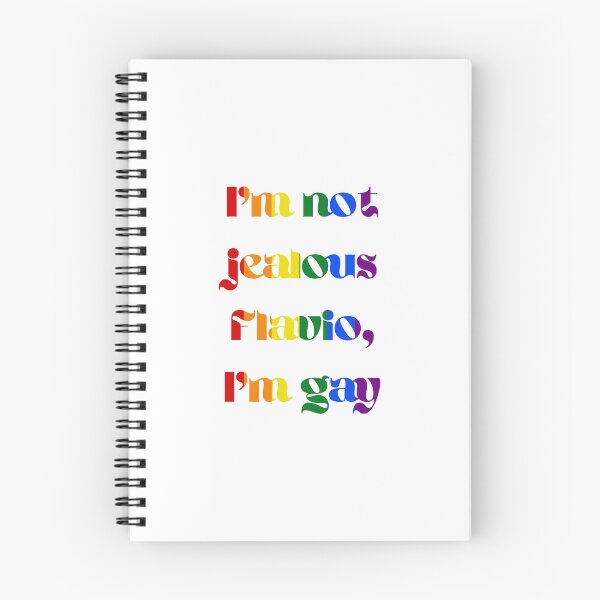 Item preview, I'm not jealous Flavio, I'm gay (rainbow text) designed and sold by JumpinJacks.