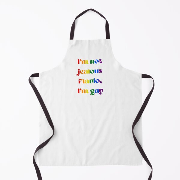 Item preview, I'm not jealous Flavio, I'm gay (rainbow text) designed and sold by JumpinJacks.