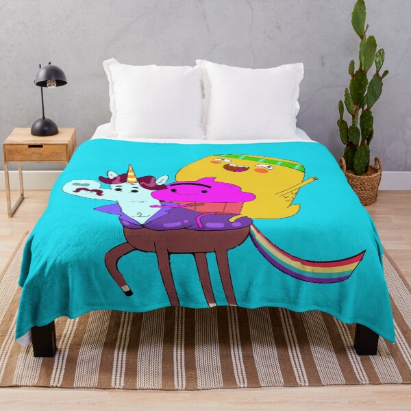 Cupcake and Dino and the unicorn Throw Blanket