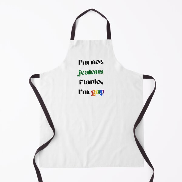 Item preview, I'm not jealous Flavio, I'm gay (part rainbow and green text) designed and sold by JumpinJacks.