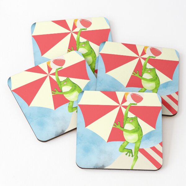 Item preview, It's Beach Time - Frog at the Beach - Summer Ideea Positivity Gift for Kids - Funny Cute Frog with a Beach Ball designed and sold by zicutza.