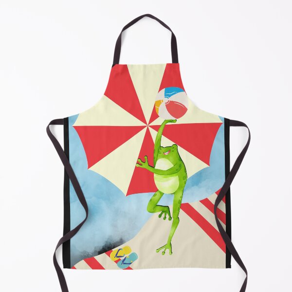 Item preview, It's Beach Time - Frog at the Beach - Summer Ideea Positivity Gift for Kids - Funny Cute Frog with a Beach Ball designed and sold by zicutza.