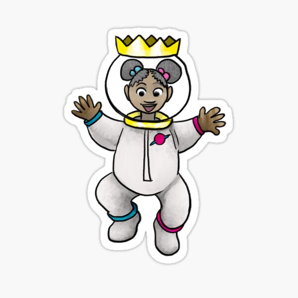 Pirate Princess 3 Astronaut Princess Sticker