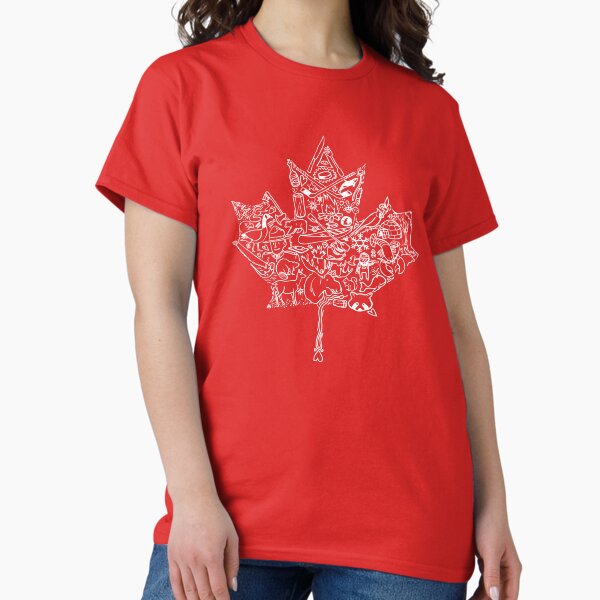 Vista previa del artículo con la obra «Maple Leaf - blanco», diseñado y vendido por LucasHug.