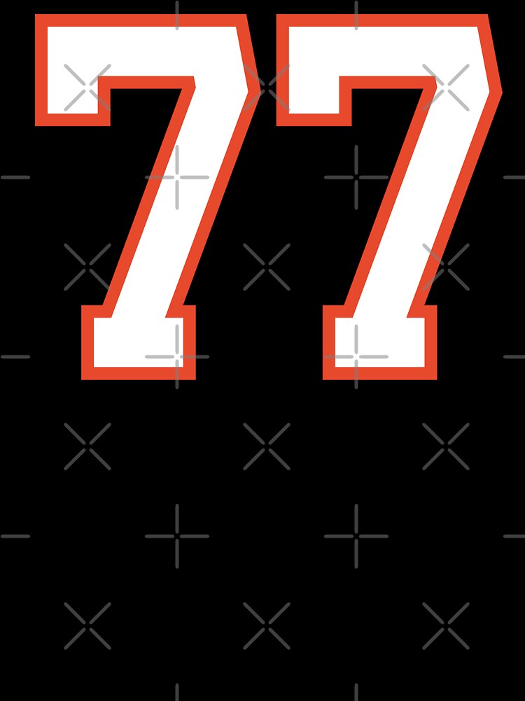 Sports Number 77, red black color lucky sport seventy seven Sticker for  Sale by ArtIsParty