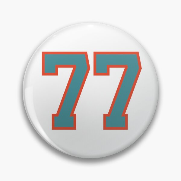 Item preview, 77 number, aqua orange lucky sports seventy seven designed and sold by ArtIsParty.