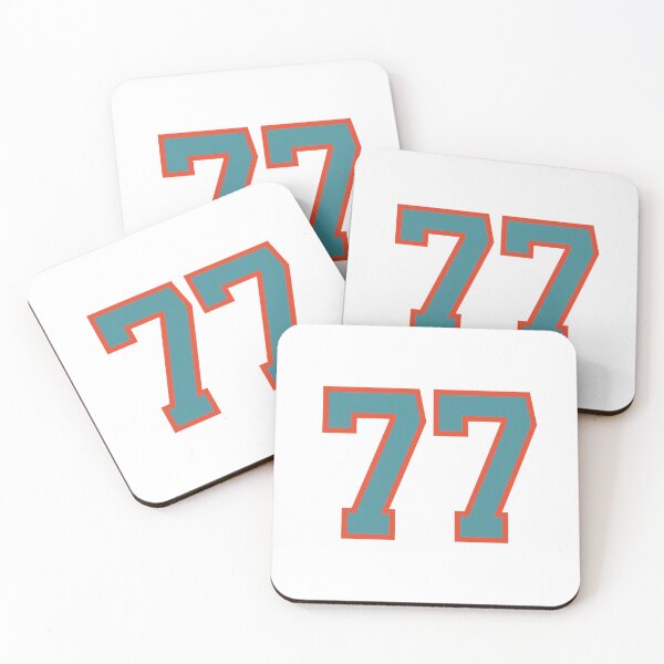 Item preview, 77 number, aqua orange lucky sports seventy seven designed and sold by ArtIsParty.