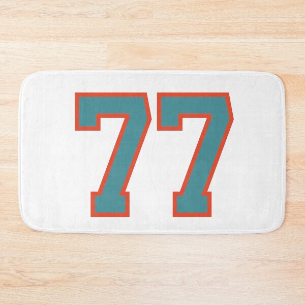 Item preview, 77 number, aqua orange lucky sports seventy seven designed and sold by ArtIsParty.