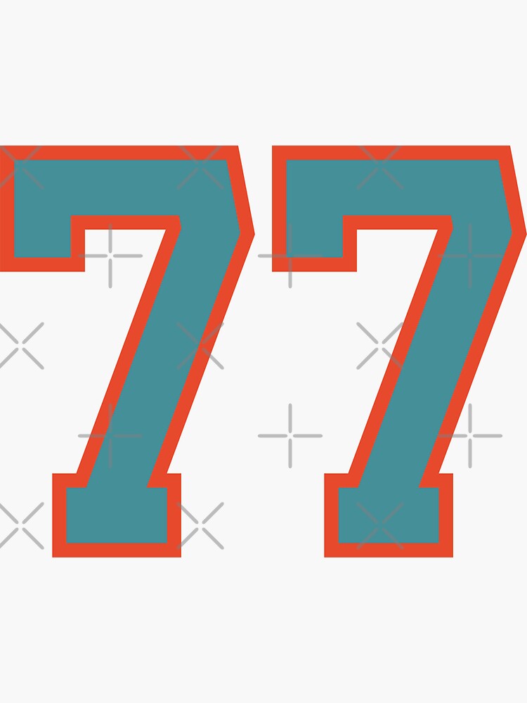 77 Sports Number Seventy-Seven Sticker for Sale by HelloFromAja