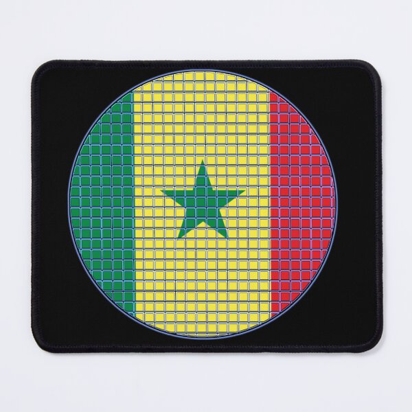 Item preview, Senegal Flag Rounded - Squares Pixel  designed and sold by MoonElite.