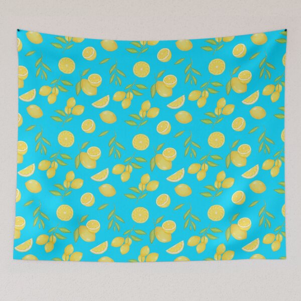 Item preview, Yellow Lemons Citrus Fruit Arts Watercolor Pattern designed and sold by lordyswiss.