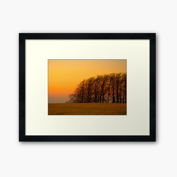 TREES OVER HILL Framed Art Print