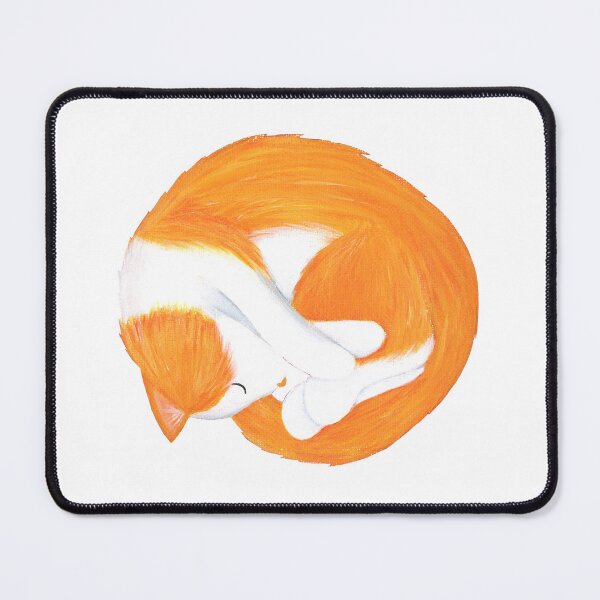 Item preview, Curled Up Orange and White Kitty designed and sold by heathercashart.
