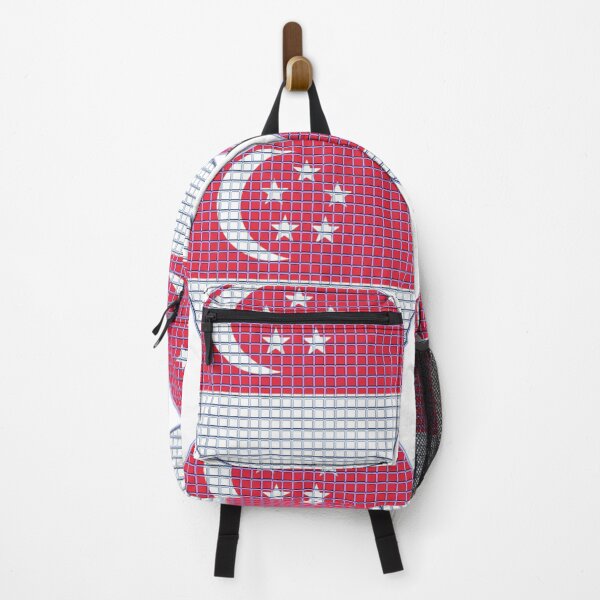Item preview, Singapore Flag Rounded - Squares Pixel designed and sold by MoonElite.