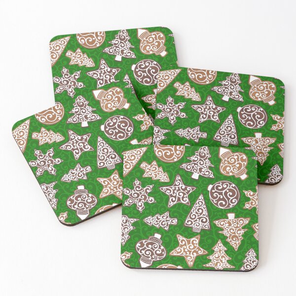 Item preview, Green Christmas Cookies designed and sold by WickedRefined - Nicole Demereckis.