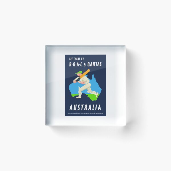Item preview, 1953 AUSTRALIA Cricket Airline Travel Poster designed and sold by retrographics.