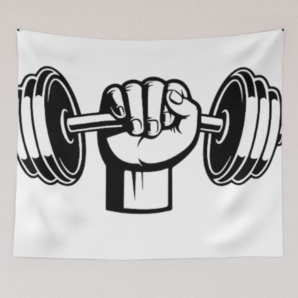 Item preview, hand holding dumbbell designed and sold by FunkisDesignes.