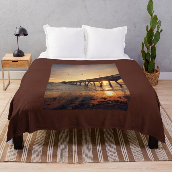 Item preview, Orange Sunrise on the Beach + Pier designed and sold by ExploreOutdoors.