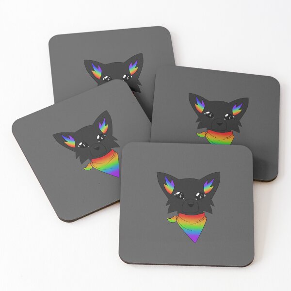 Artikelvorschau, Pride Fox / Wolf- Black- Rainbow- Headshot entworfen und verkauft von KraveyTheWolf.