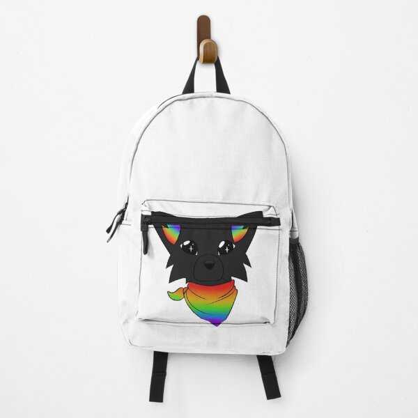 Item preview, Pride Fox / Wolf- Black- Rainbow- Headshot designed and sold by KraveyTheWolf.