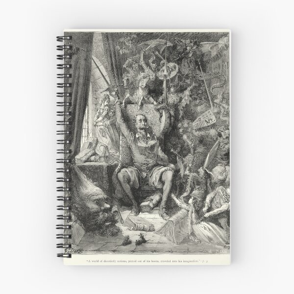 Item preview, Don Quixote in his library designed and sold by Tweeting.