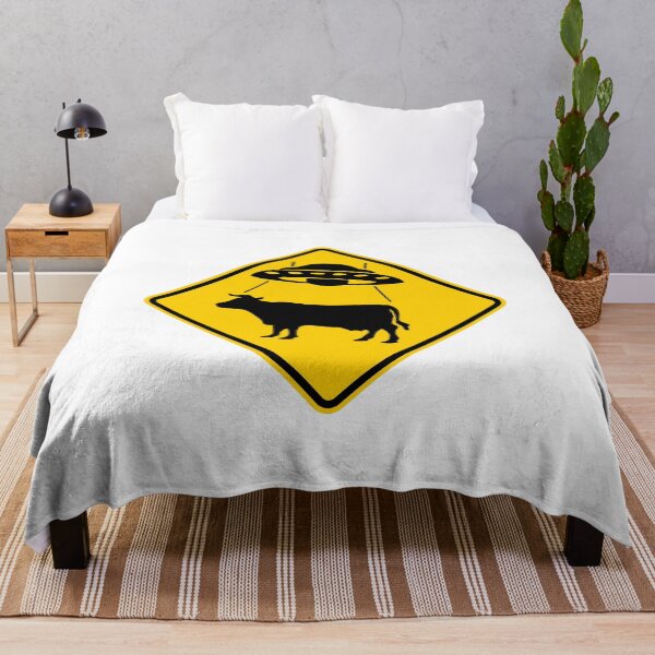 Item preview, U.F.O UFO Cow Abduction Sign designed and sold by ShamusSleuth.