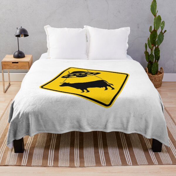 Item preview, Tilted U.F.O UFO Cow Abduction Sign designed and sold by ShamusSleuth.