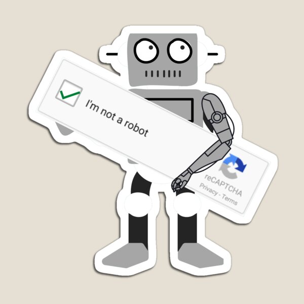 I'm not a robot, captcha" Magnet for Sale by yeppashop | Redbubble