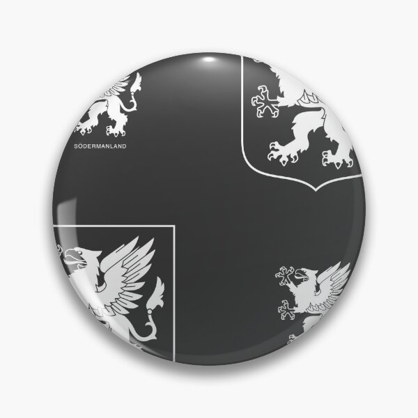 Item preview, Södermanland Griffin, patrón blanco y negro (Suecia/Paisaje Svenska) designed and sold by Landskapsbutiken .com.