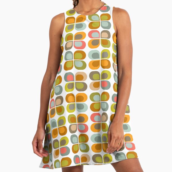 Retro 60s Pattern" A-Line Dress for Sale by Makanahele | Redbubble