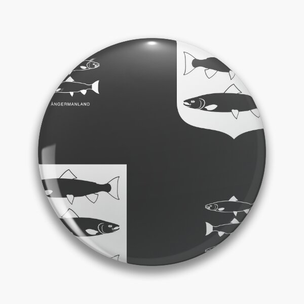 Item preview, Ångermanland Fat Salmons, Black and White Pattern (Sweden/ Svenska landskap) designed and sold by Landskapsbutiken .com.