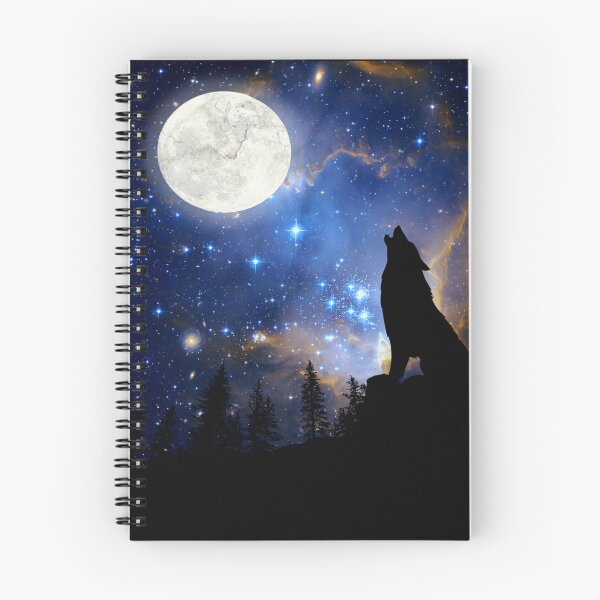 Item preview, Moonlit Nebula Sky Wolf Howl  designed and sold by MMwolfdogden.